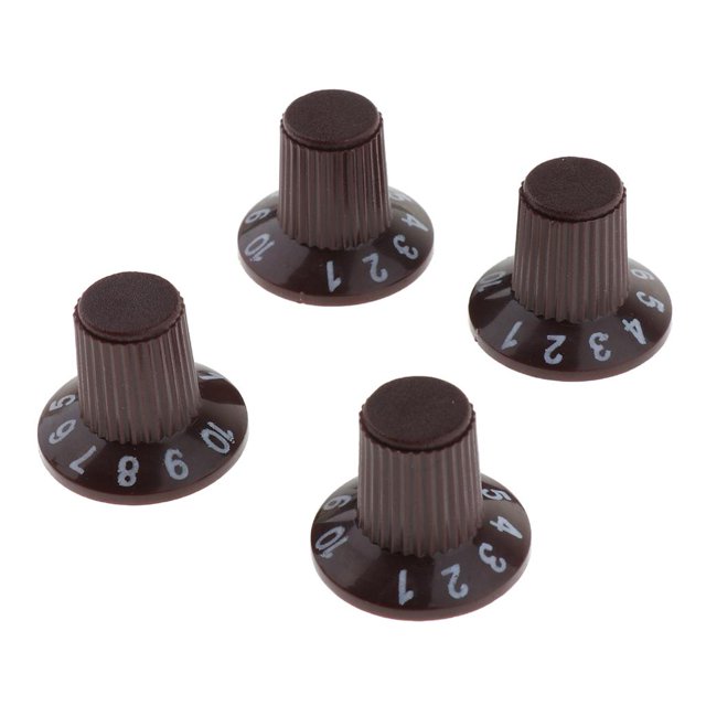4 Piezas Amplificador de Guitarra Top Hat para SG Guitarra Elérica , color marrón Gloria Guitar Top Hat Knobs