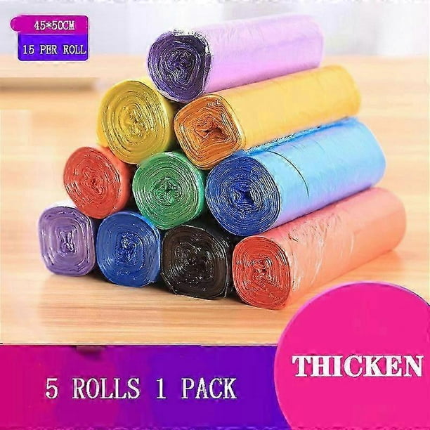 5 Rolls 1 Pack 100pcs Household Disposable Trash Pouch Kitchen Storage Garbage Bags Cleaning Waste Bag Plastic Bag