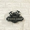 thumbnail image 2 of Handmadetneonsign Custom Dad's Workshop Metal Wall Art LED Light, Custom Papa's Workshop Sign, Garage Decor, 2 of 3