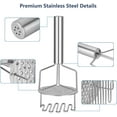 thumbnail image 3 of Stainless Steel Potato Masher, Dual Function Design, Kitchen Tool for Making Potato Mash, Banana Mash, Pumpkin Mash, 3 of 7