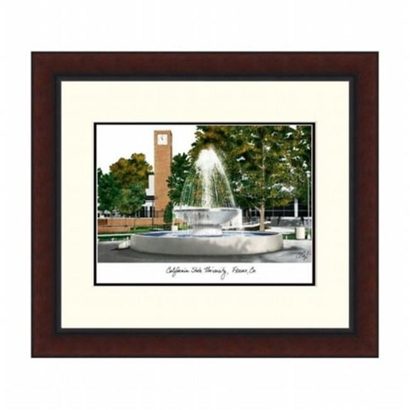 Campusimages CA920LR Cal State Fresno Legacy Alumnus Framed Lithograph
