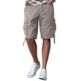 thumbnail image 6 of Matchstick Men Loose Solid Cargo Shorts with 8 Pockets, 6 of 8