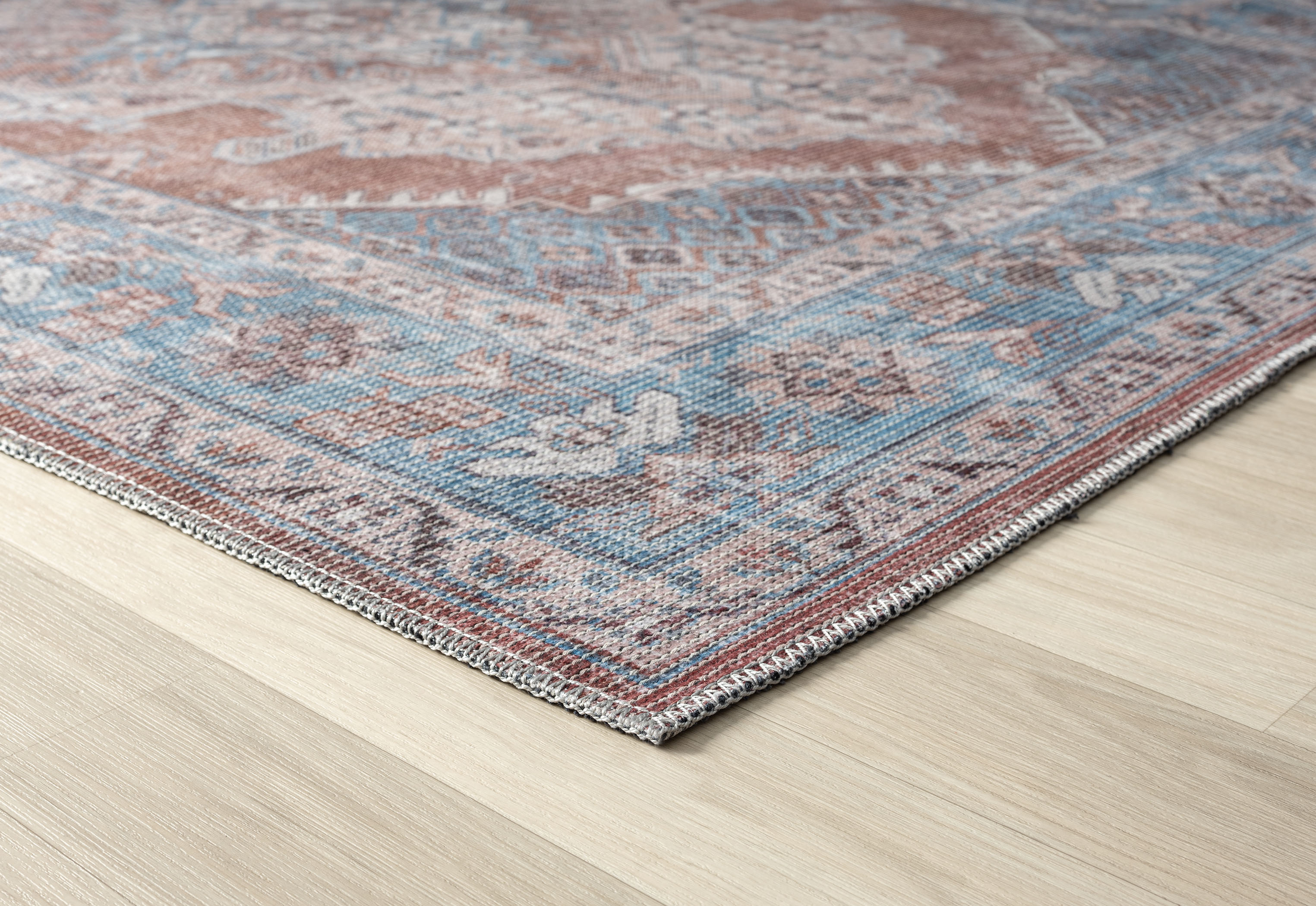 United Weavers Charm Peace Traditional Border Octagon Area Rug, Blue, 7'10" x 7'10"