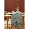 thumbnail image 4 of Table Runner Dresser Scarves Christmas Watercolor Pine Tree Sketch Cotton Linen Burlap Table Cover Winter Snowflake on Gray Table Runners for Family Kitchen Dining Holiday Party Banquet Decor, 4 of 5