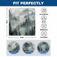 thumbnail image 6 of Green Forest Mountain Chair Covers Set of 6 Retro Watercolor Gradual Foggy Pine Tree Chair Back Covers Stretch Removable Washable Slipcovers Protector for Dining Room Kitchen Party Decor, 6 of 9