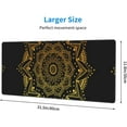 thumbnail image 5 of XL Large Mouse Pad, Extended Gaming Mousepad Design with Vintage Gold Mandala Flower, Big Long Mousepad Desk Mat for Laptop, Keyboard and Computer for Gifts Decor Men Office, (Gold, 31.5*11.8 Inches), 5 of 6