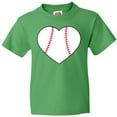 thumbnail image 3 of Inktastic Heart Shaped Baseball Youth T-Shirt, 3 of 5