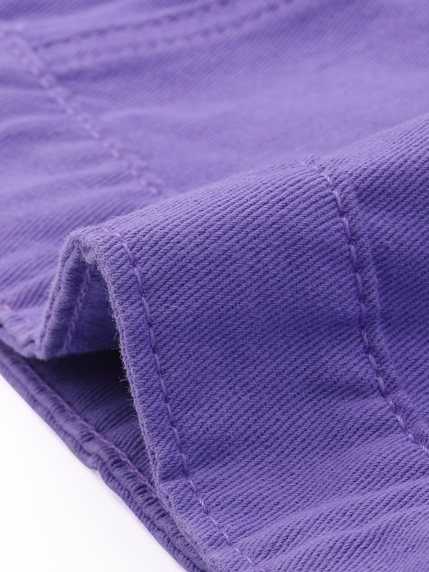DARING DIVA Women's Denim Sleeveless Flap Pockets Vest Jacket XL Purple