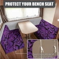 thumbnail image 4 of FOR U DESIGNS Bat Purple Print RV Dinette Cushion Covers 3 Pieces Scratch-resistant Camper Seat Covers with Pillowcase, Dinette Booth RV Couch Cover Loveseat Sofa Chair Cover, 4 of 8