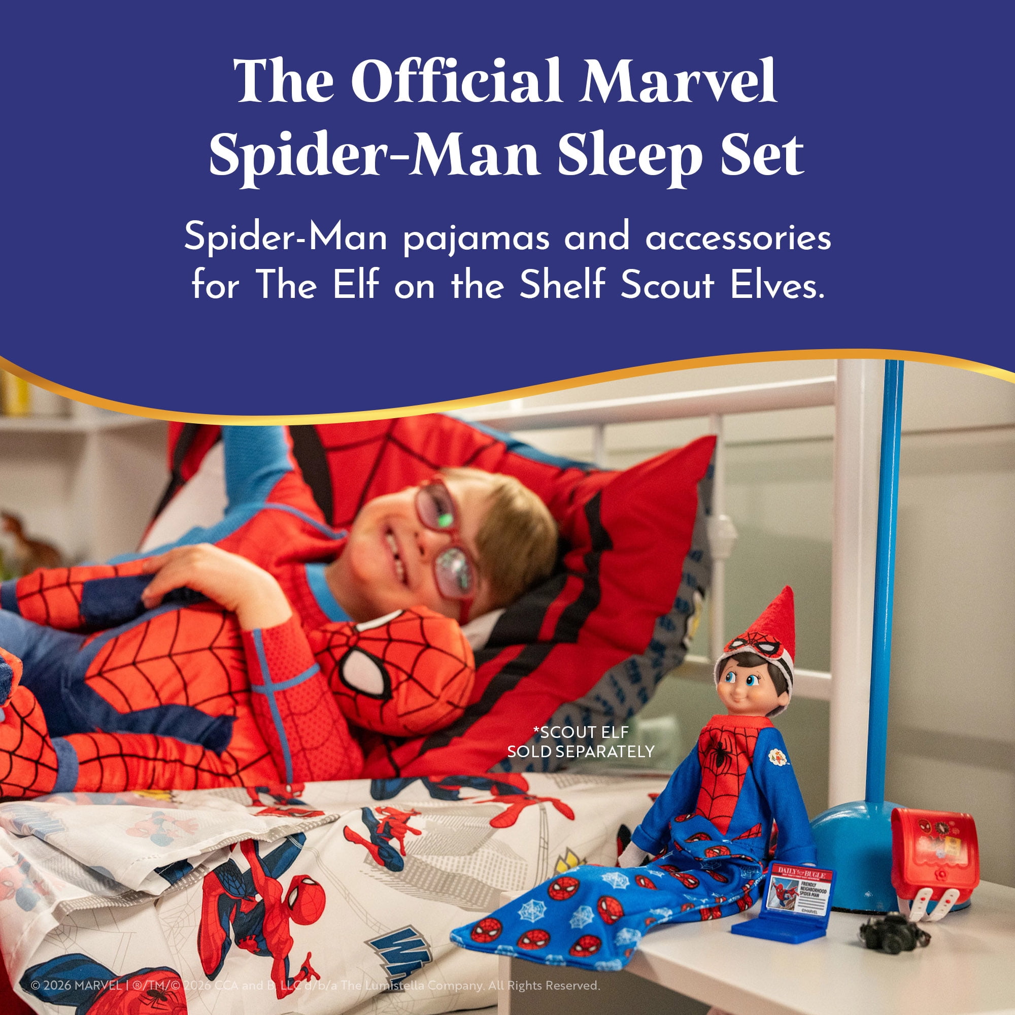 The Elf on the Shelf Marvel Spider-Man Elf Saves the Day Sleep Set - Scout Elf Not Included