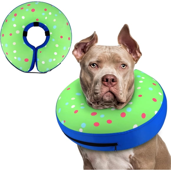 Supet Inflatable Dog Cone Collar Alternative After Surgery, Doggie Neck Donut Collar Recovery, Soft Dog Cone for Small Medium Large Dogs