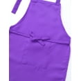 thumbnail image 4 of YONGHS Kids Unisex Chef Adjustable Aprons and Hat Costume Set for Kitchen Cooking Baking Painting Purple M, 4 of 7