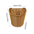 thumbnail image 3 of Woven Storage Basket With Handle Easter-Themed Imitation Rattan Rabbit Design Brown Plastic 20 cm x 15 cm x 27 cm, 3 of 8