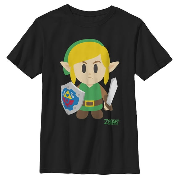 Boy's Nintendo Legend of Zelda Link's Awakening Avatar  T-Shirt - Black - X Small