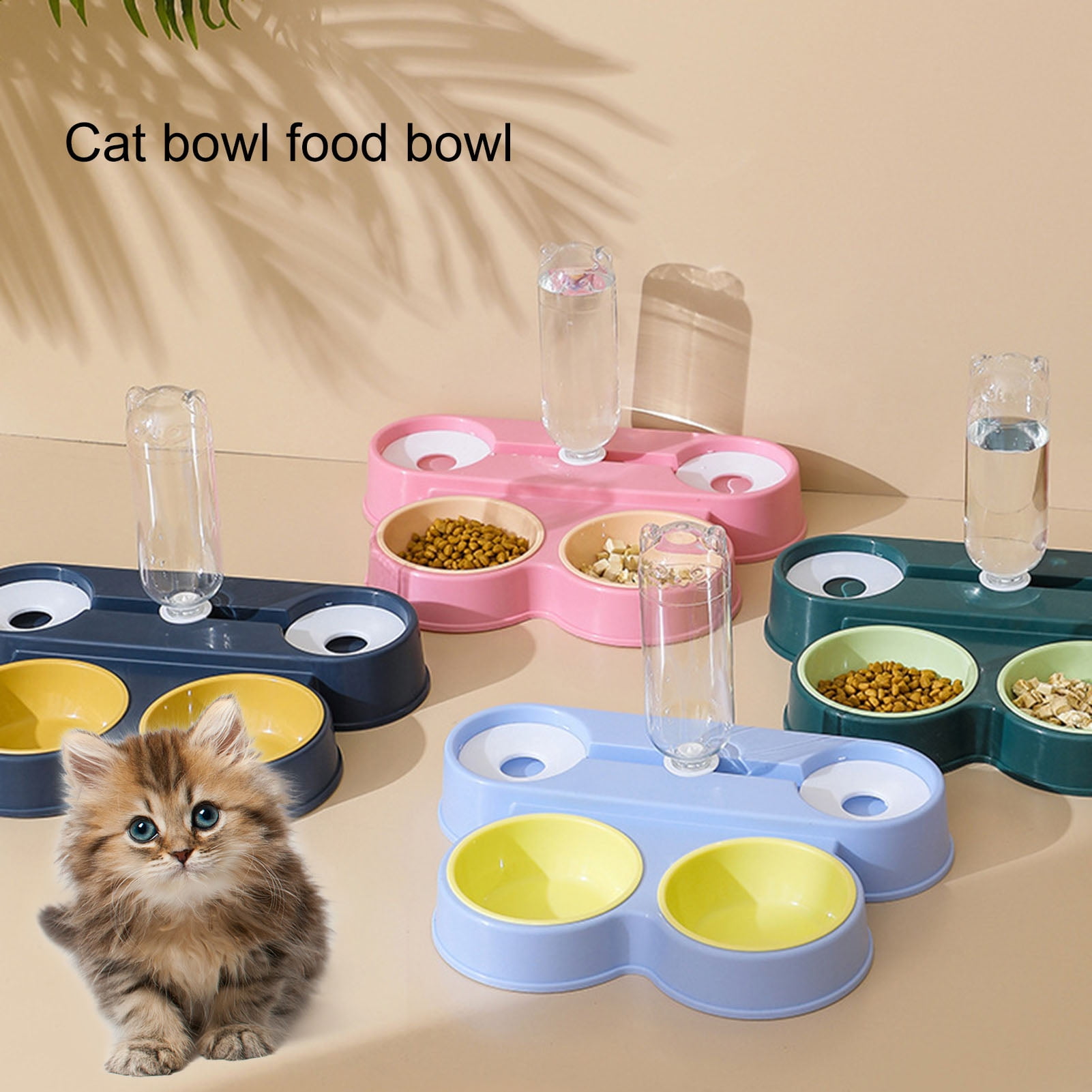 Automatic Pet Water Dispenser with AntiOverturning Double Bowls Dogs