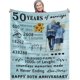 thumbnail image 1 of LHSHID Gifts for 50th Wedding Anniversary Golden for Couple Ultra Soft Micro Fleece Blankets for Bed Sofa Outdoor 50 for Parents Husband Wife Friends 60x80in, 1 of 6
