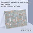 thumbnail image 4 of Dailycode Light Switch Plate Covers 2 Gang Wall Plate Plastics Outlet Covers for Kitchen Home Office Decor Delicate Pastel Blue Vintage Floral, 4 of 8