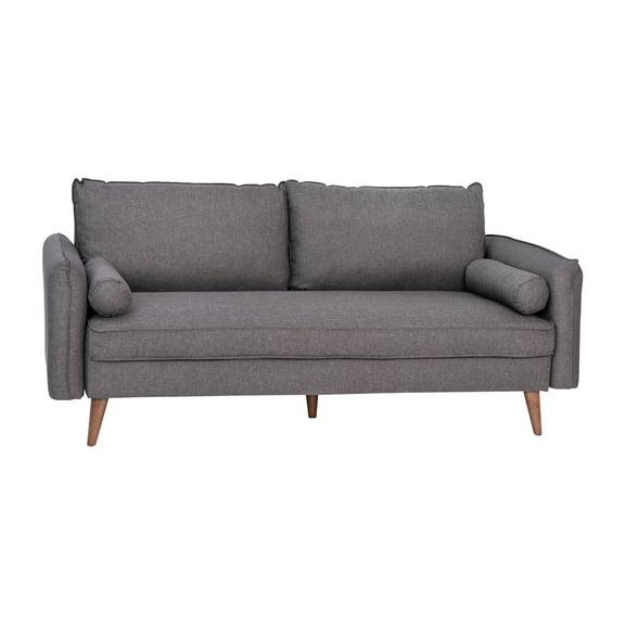 Flash Furniture Evie Living Room Sofa, Stone Gray Fabric