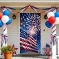 thumbnail image 4 of erdimoy 4th of July Patriotic Door Cover Banner, 35×70 Inch Firework & American Flag Backdrop for Independence Day Decor, 4 of 6