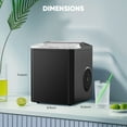 thumbnail image 4 of EDX Countertop Ice Maker, 26 lbs in 24 Hrs, 9 Ice Cubes Ready in 6 Mins, Self-Cleaning, with Basket & Scoop, For Home, Camping, Black, 4 of 9