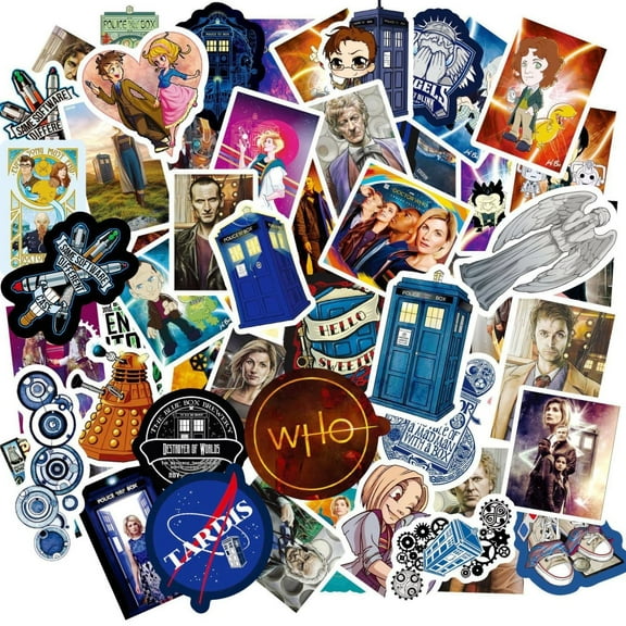 Doctor Who Themed Set of 100 Assorted Stickers Decal Set