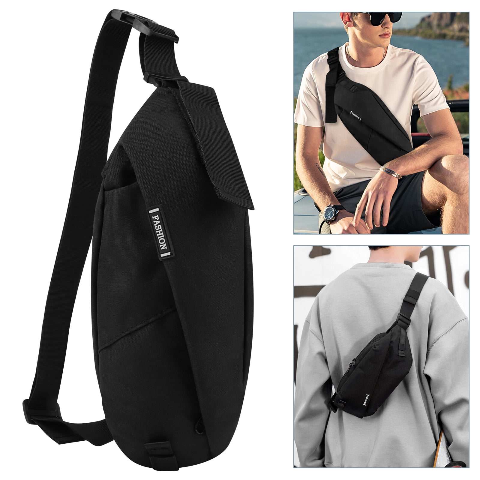 Crossbody Shoulder Bag for Men, EEEkit Textile Cloth Sling Backpack ...