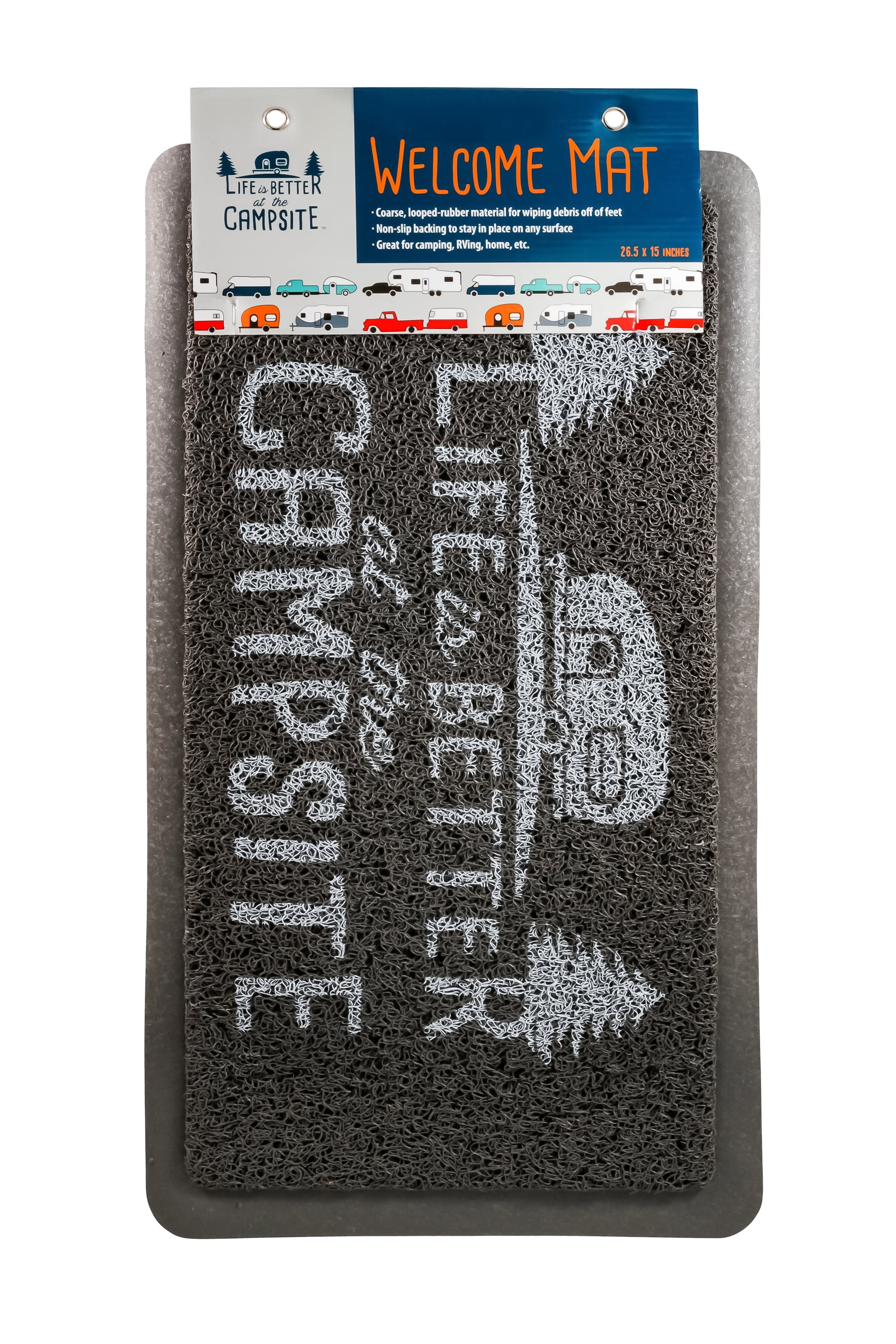 Camping Gift Happy Camper Life Is Better At The Camsite Welcome Camper  Non-Slip Rubber Backing Doormat Or Coir Doormat HG