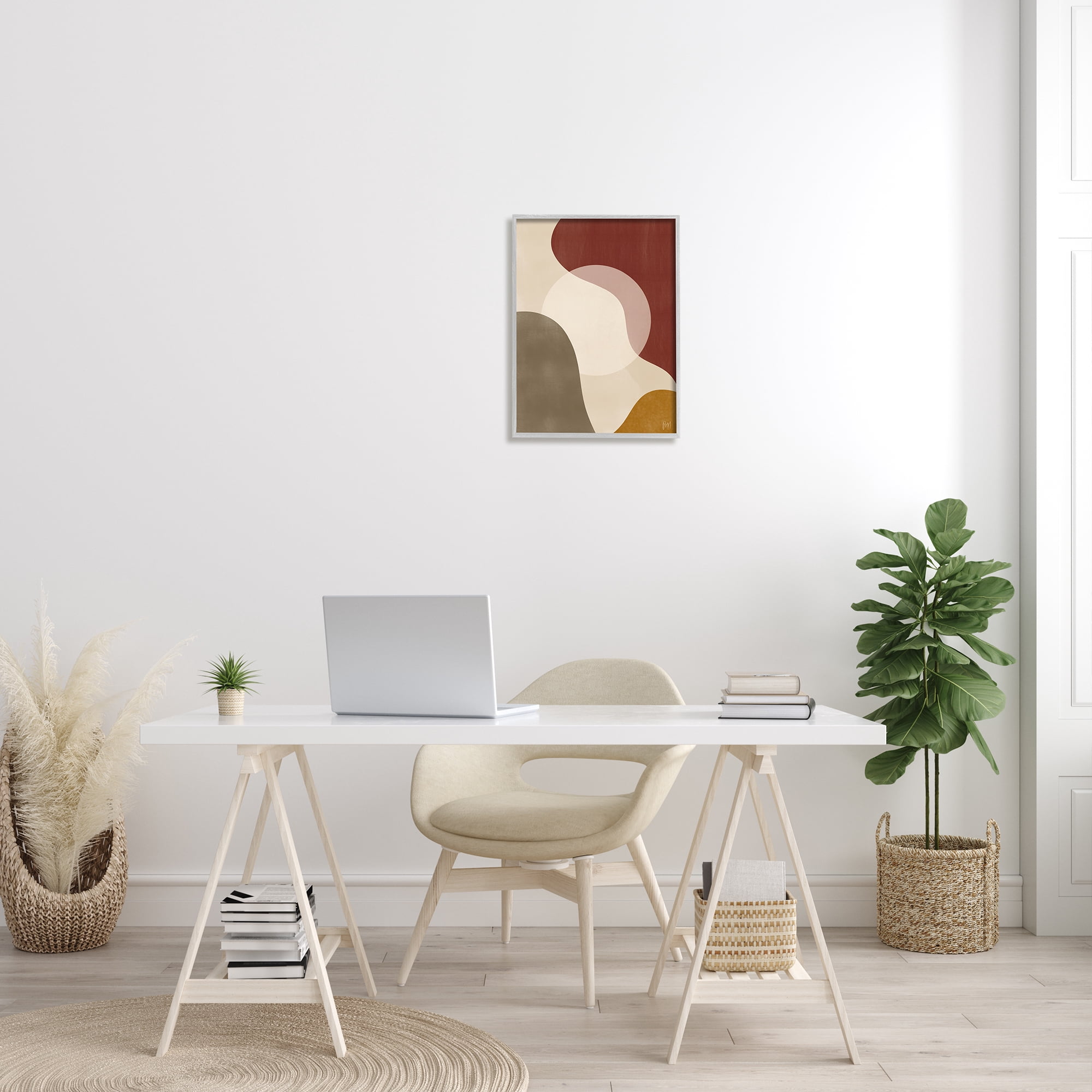 Stupell Indtries Colliding Worlds Abstraction Desert Sun Tones Brown Red,16 x 20,Design by Birch&Ink