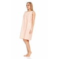 thumbnail image 2 of Dream8teen Women's Snaps Front Closure House Dress Sleeveless Woven Housecoat Duster Lounger Robe 509 Peach Gingham Large, 2 of 5