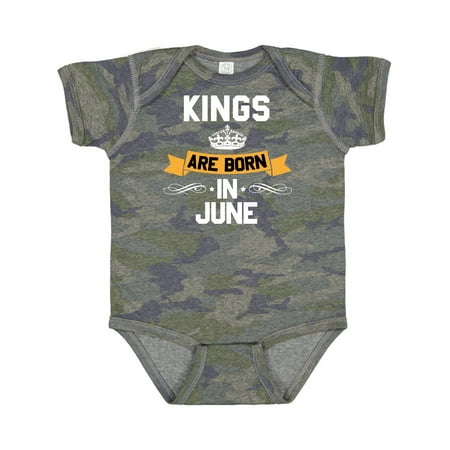 

Inktastic Kings Are Born in June Gift Baby Boy or Baby Girl Bodysuit