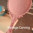 thumbnail image 4 of JUNWELL Miroir à Main Vintage Miroir à Main Embossé avec Poignée pour Femmes et Filles Rose, 4 of 5