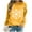 Yellow, variant on Women's Crewneck Oversized Sweatshirts Long Sleeve Graphic Printed Pullover Casual Comfy Tops Fall Fashion Outfits Winter Clothes 2025