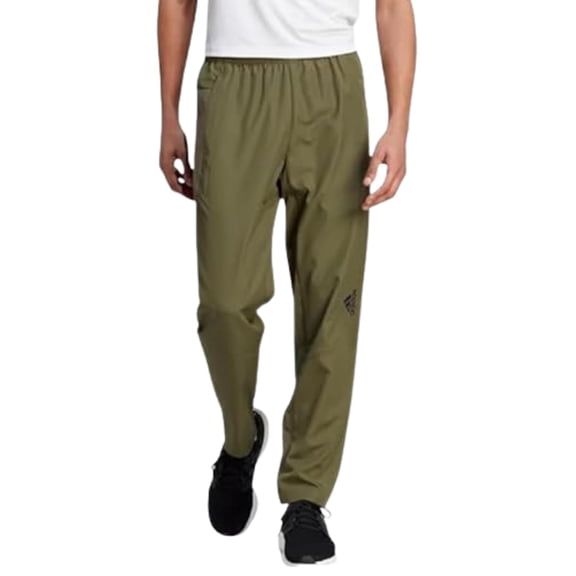 adidas Men's Aeroready Designed for Movement Training Pants, Olive Strata/Black, Large