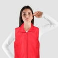 thumbnail image 3 of QIDITONG Volunteer Vest Waiter Bartender Work Uniform Supermarket Clerk Workwear Volunteers Event Vest Unisex Waistcoat Red Size L, 3 of 5