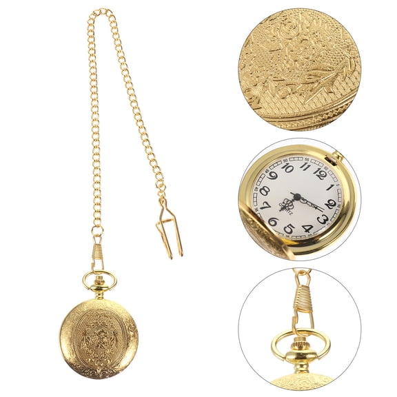 ELAYARD Vintage Style Pocket Watch with Alloy Case, Precise Quartz Movement, Fashionable Accessory and Decorative Timepiece