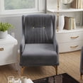 thumbnail image 4 of Ottomanson Spirit Wingback Chair, Gray Microfiber, 4 of 9