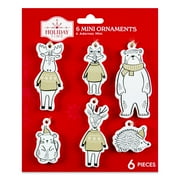 Holiday Time Animal Mini Ornaments, Set of 6