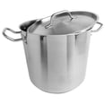 thumbnail image 3 of - 16 qt. Stainless Steel Stock Pot with Lid - Heavy Duty Induction Large Stock Pot Stew Cookware for Simmering Soup Canning Soup Pasta VegetableOven Safe Induction Ready, 3 of 5