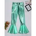 thumbnail image 4 of YEAHDOR Kids Girls Jazz Hip Hop Dance Pants Loose Bootcut Bell Bottoms Gymnastics Yoga Sweatpants Lake Green 14, 4 of 5