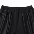 thumbnail image 4 of YFNNUP Cargo Shorts for Men Big and Tall Elastic Waist Trouser with Belt Quick Dry Hiking Pant Summer Camping Drawstring Pants Black XXXL, 4 of 10