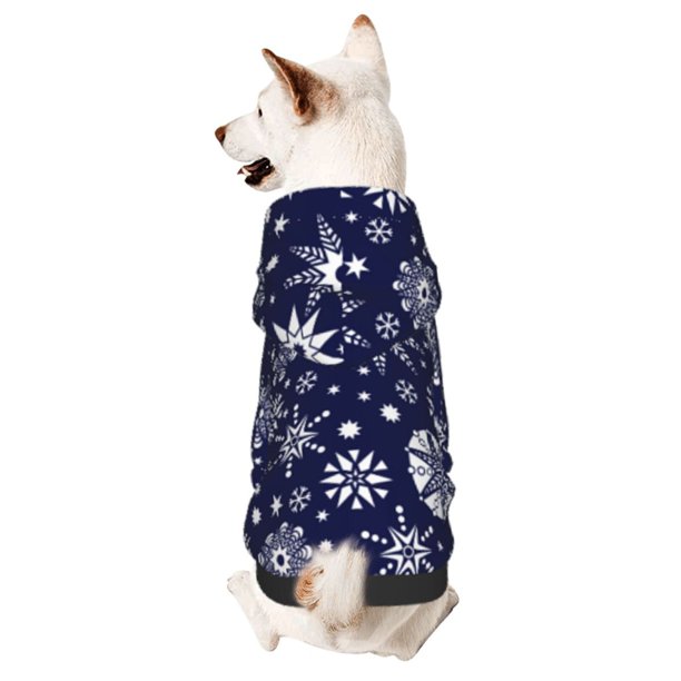 Balery Snowflakes2 Sudadera con Capucha para Perros Pequeños – Ropa para Mascotas, Disfraz para Perros y Gatos, Ideal para Fiestas y Cosplay-Medium