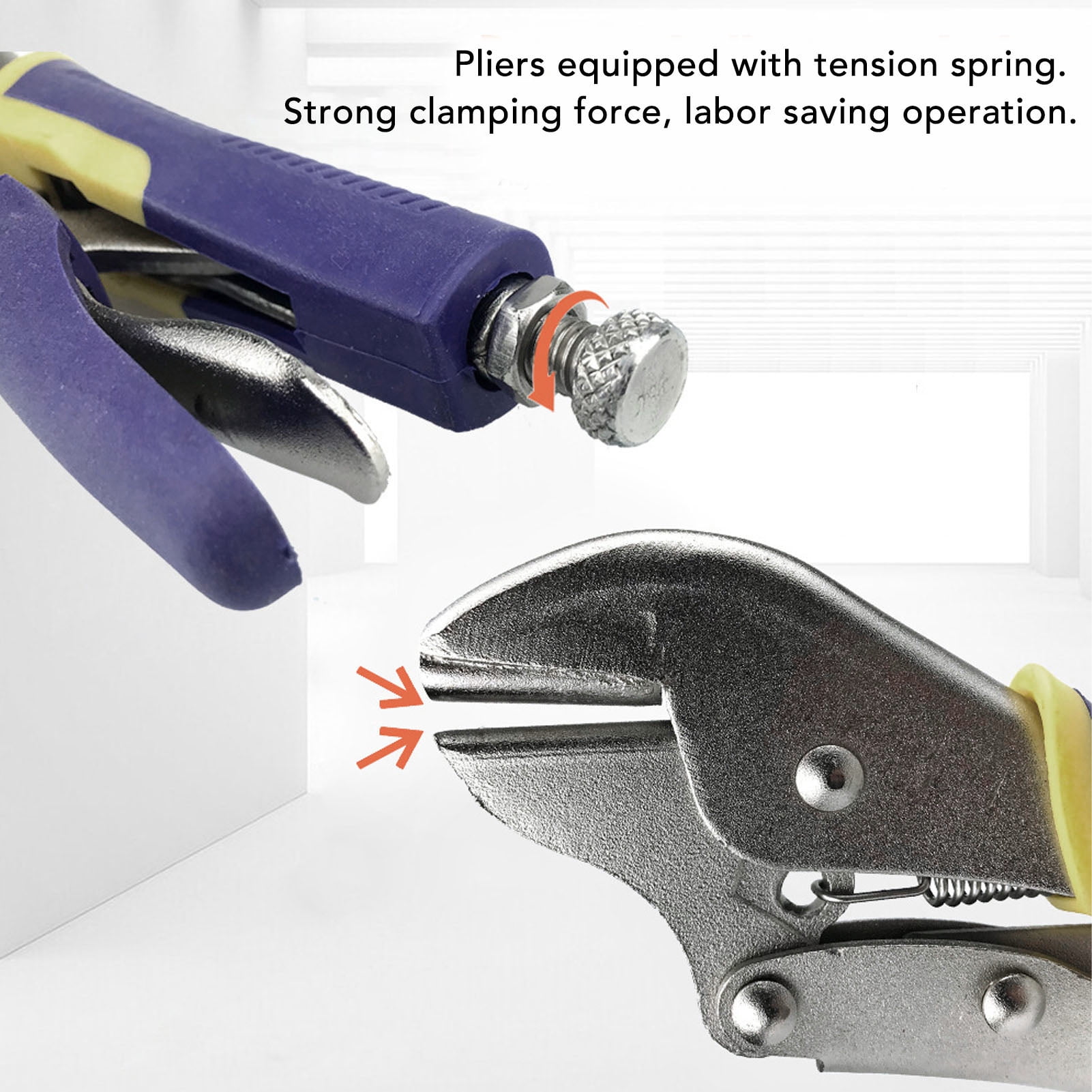 Suodoka Pinch Off Pliers C45 Steel 7mm Straight Jaw Locking Pliers Tool for Copper Hoses, Refrigeration Tube Sealing Clamp, Hand Tools for HVAC, Silver