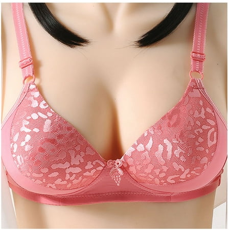 

Leesechin Clearance Bras for Women Plus Size Brassiere Underwire Trendy Plus Size Wire Free Comfortable Push Up Hollow Out Bra Underwear