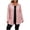 Pink, variant on Plus Size Women's Collared Button Front Cardigan, Lightweight Loose Mid Length Outerwear for Daily Casual Black XXL
