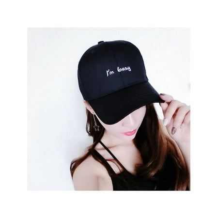 Monogrammed Hat VICOODA Adjustable Embroidered Hiphop Baseball Caps Low Profile, Hipster Monogrammed ( I'm Busy ) Dad Hat for Men Women ()