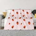 thumbnail image 1 of Balery Strawberry Manta de Franela con Dibujo, Lujo Ultra Suave y Cálido, Antipelusa y Resistente a las Arrugas para Cama, Sofá, Camping -60"x50", 1 of 6