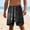 #254-Black, variant on Men's Abstract Brushstroke Pattern Drawstring Shorts Casual Black L Gifts for Father