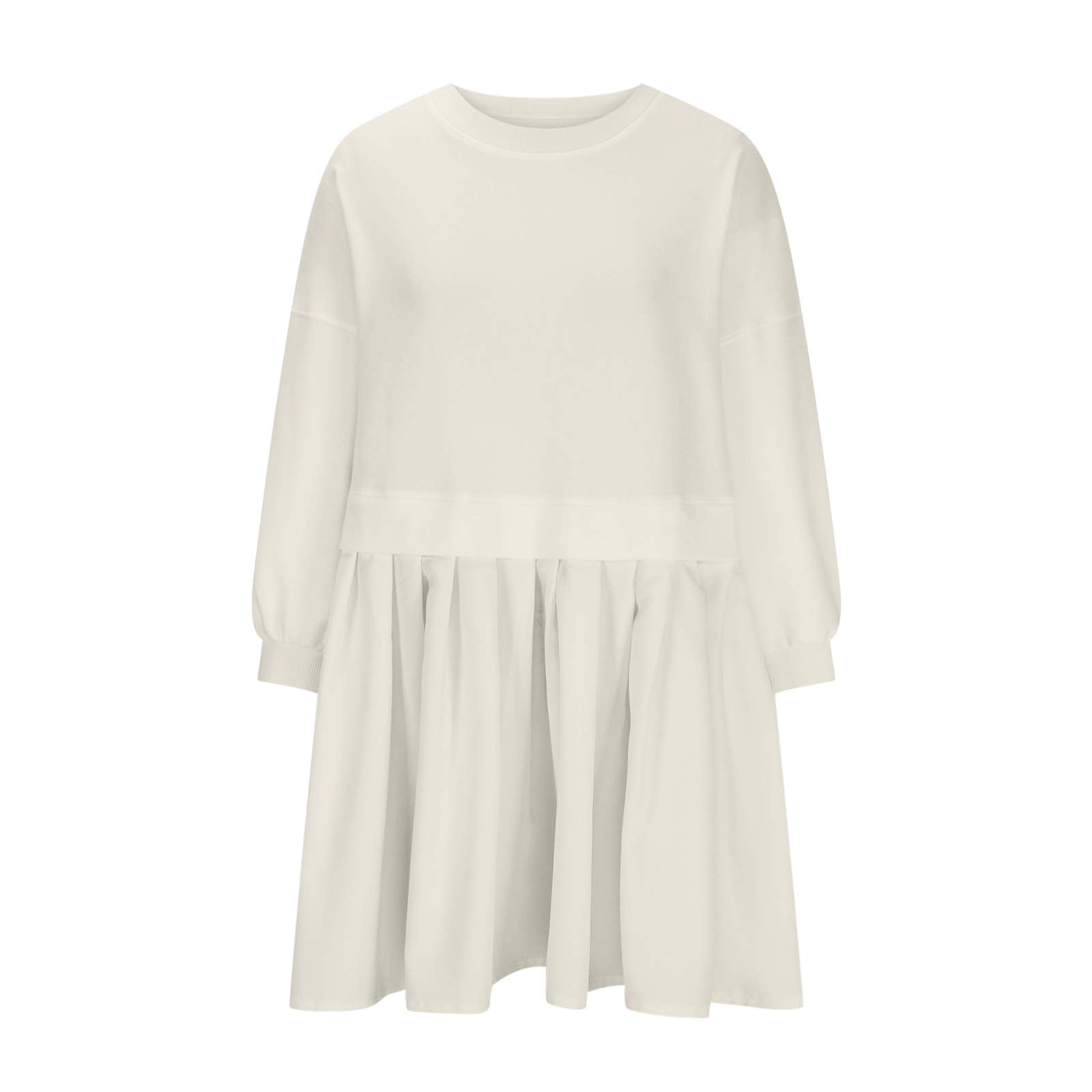 Blmnix Popover Womens Dresses Athletic Dress Short Dress Under Dress Crew Neck 3/4 Sleeve Beige Mini Antimicrobial Protection Summer Dresses for Women 2026,S
