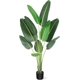thumbnail image 1 of 48 - 60/48 pulgada artificial faux banana leaf plant con pot: 5 - foot upright plant con 8 trunks para home y oficina greenery decoration, 1 of 5