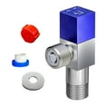thumbnail image 3 of Angle Stop Shut Off Valves Plumbing Fitting Antirust Replacement Connector Water Valve 1/4 Turn Angle Valves for Basin Toilet blue, 3 of 8